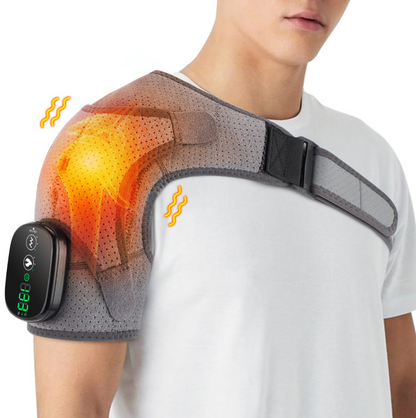 Smart Touchscreen Heated Shoulder Brace — USB-Rechargeable Thermal & Massage Support