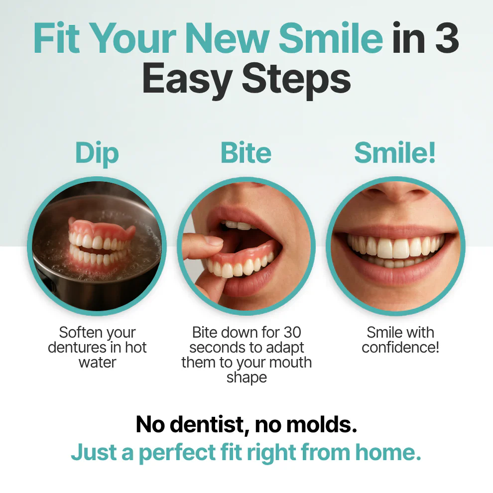 🌎Ends Today: 49% OFF!⏰KLENIMORE™ Custom-Fit Smile Support Kit — Strong Suction Feel & Natural-Looking Fit